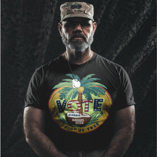 Coconut Tree Vote for Kamala Harris  T-Shirt