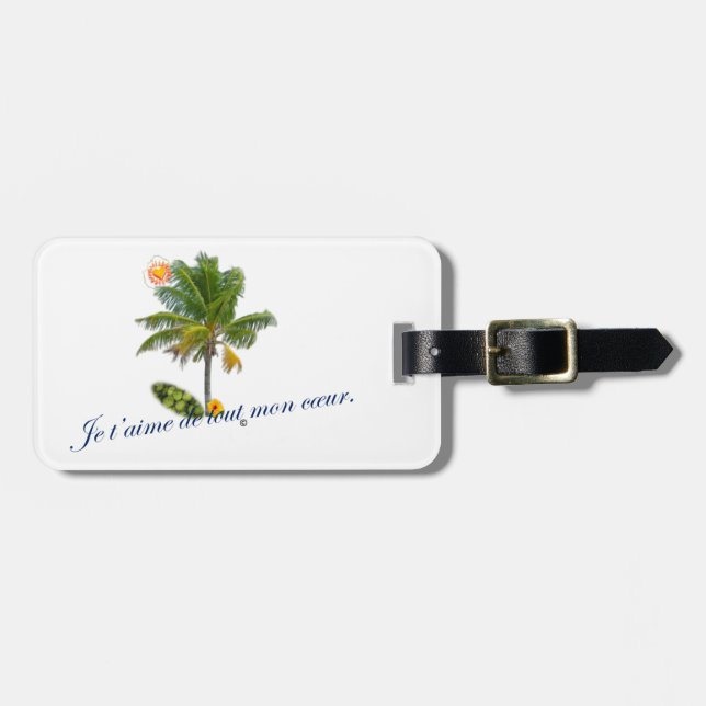 Coconut trees luggage tag (Front Horizontal)