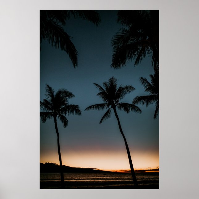 Coconut trees silhouette poster (Front)