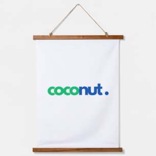 Coconut Typography Hanging Tapestry