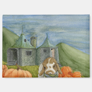 Coconut's Adventures: October Magnet 3.5"x2.5"