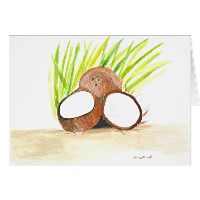 Coconuts fruits watercolour (Front Horizontal)