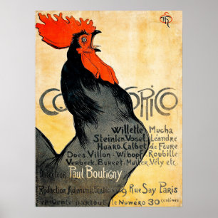 Cocorico by Theophile Alexandre Steinlen Poster