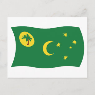 Cocos Islands Flag Postcard