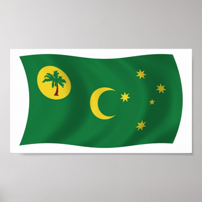 Cocos Islands Flag Poster Print (Front)