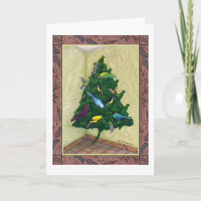 Cocotte Christmas Tree Holiday Card (Front)