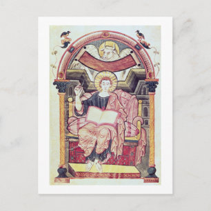 Cod 22. f.85v St. Luke the Evangelist, from Treves Postcard