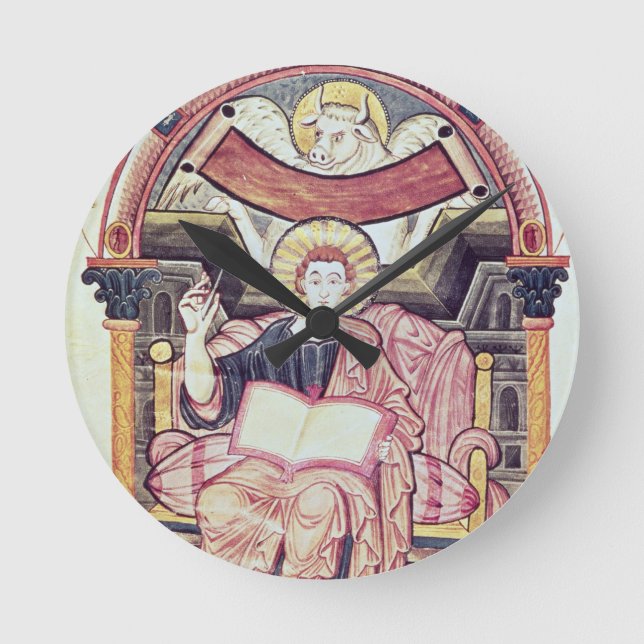 Cod 22. f.85v St. Luke the Evangelist, from Treves Round Clock (Front)