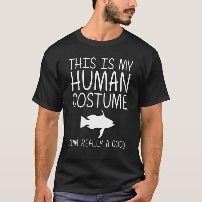 Cod Easy Halloween Human Costume Cusk Fish Scrod D T-Shirt (Front)