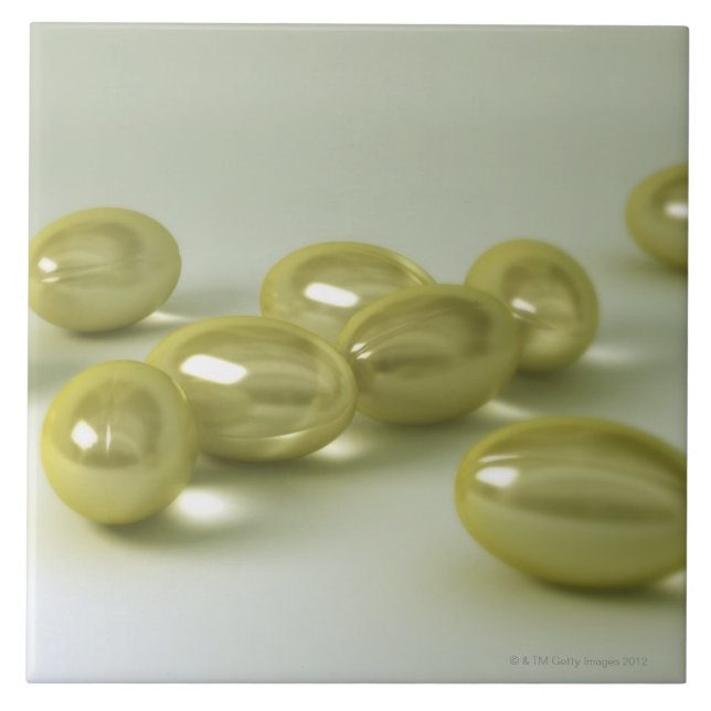 Cod Liver Oil Capsules Ceramic Tile (Front)