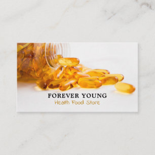Cod Liver Oil, Health Food Store Business Card