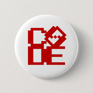 CODE 6 CM ROUND BADGE