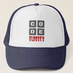CODE Blooded Coded Computer Programmer Funny Trucker Hat