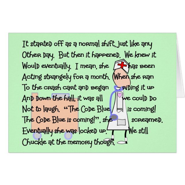 "Code Blue is Coming!"--Nurse Story Art Gifts (Front Horizontal)