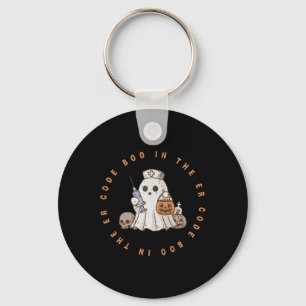 Code Boo In The Er Nurse Halloween Cute Ghost Spoo Key Ring
