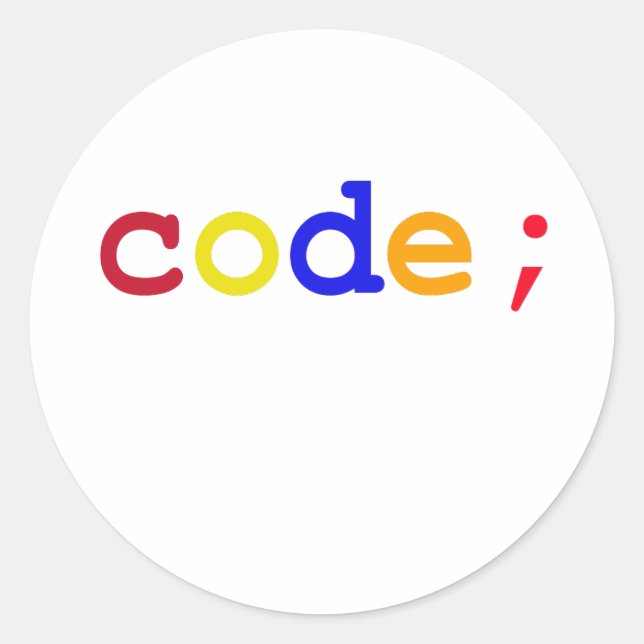 CODE CLASSIC ROUND STICKER (Front)