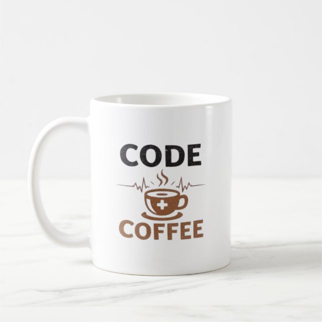 Code Coffee Nurse Humor Shift Life Mug (Left)