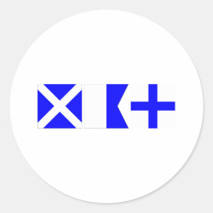 Code Flag Max Classic Round Sticker