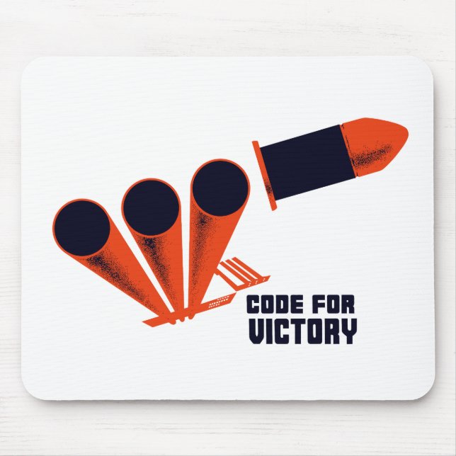 Code For Victory -- WW2 Mouse Pad (Front)