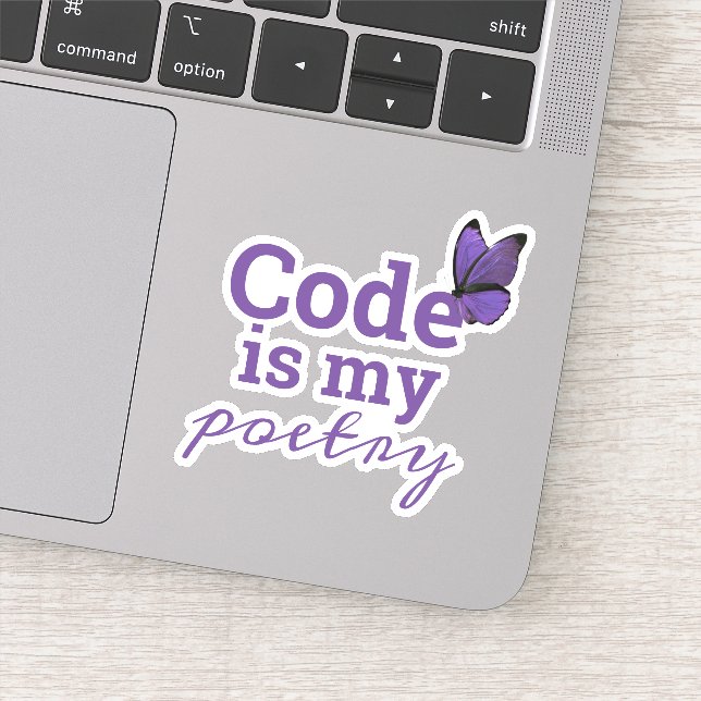 Code is my Poetry Programmer Purple (Detail)