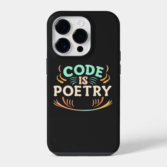 Code Is Poetry: Unleash Your Programmer's Artistry iPhone Case (Back)