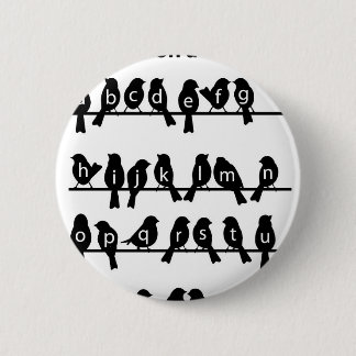 Code Key - Birds on a wire 6 Cm Round Badge