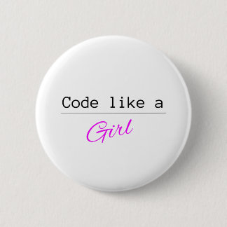 Code like a GIRL 6 Cm Round Badge