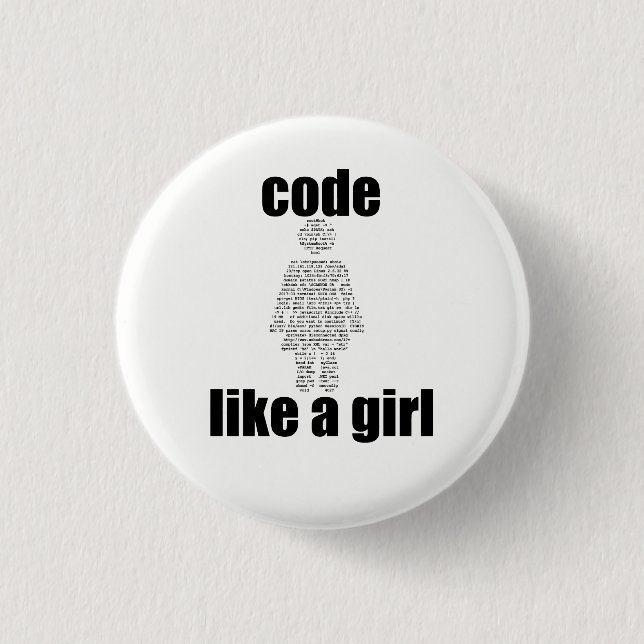 Code Like a Girl Button (Front)