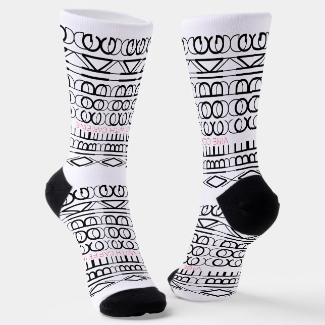 Code Loops & Caffeine Vibes Socks (Angled)