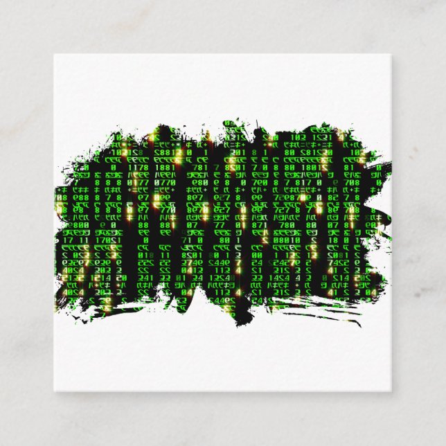 Code matrix enclosure card (Front)