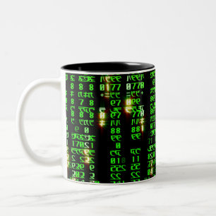 Code matrix Two-Tone coffee mug