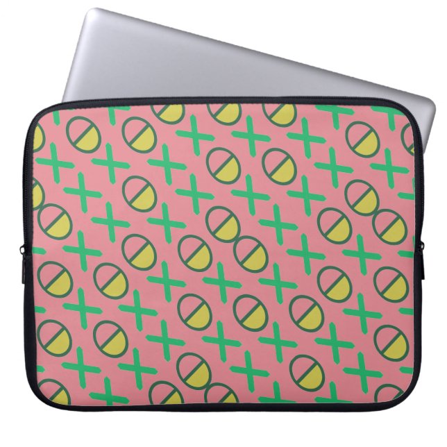 CODE mic yellow girly Laptop Sleeve (Front)