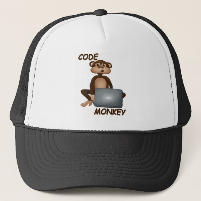 Code Monkey Trucker Hat (Front)