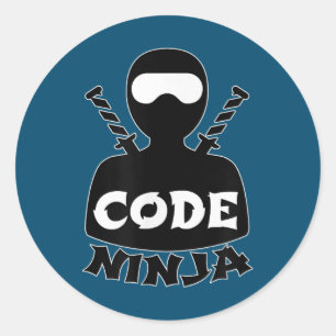 Code Ninja Computer Coding Engineer Funny Lovers Classic Round Sticker