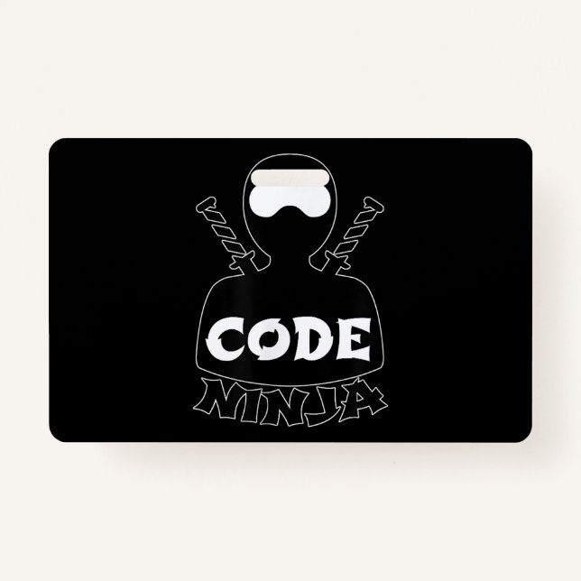 Code Ninja Computer Coding Engineer Funny Lovers ID Badge (Front)