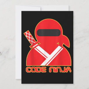 Code Ninja Computer Coding Engineer Funny Lovers Invitation
