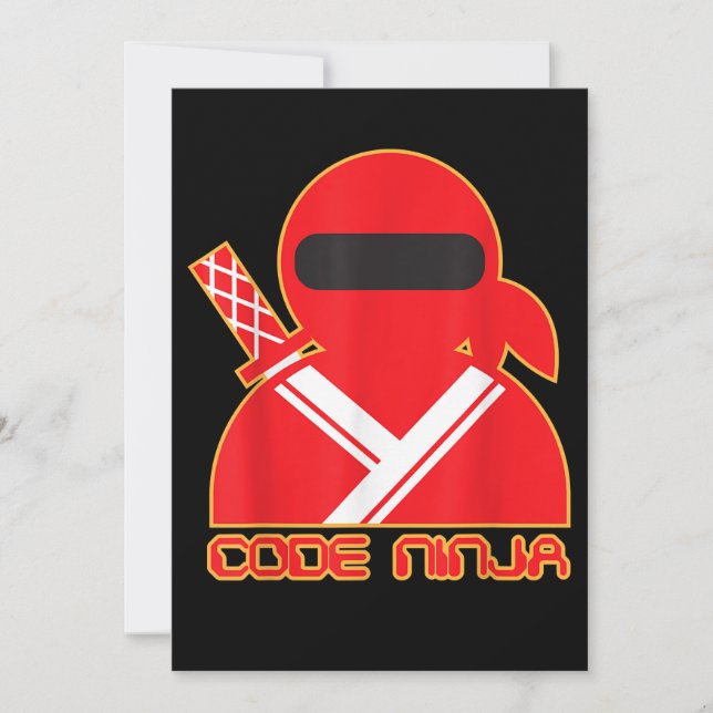 Code Ninja Computer Coding Engineer Funny Lovers Invitation (Front)