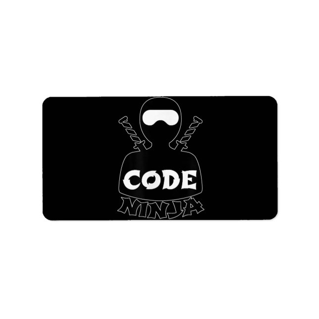 Code Ninja Computer Coding Engineer Funny Lovers Label (Front)