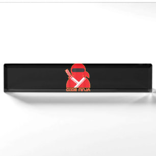 Code Ninja Computer Coding Engineer Funny Lovers Nameplate