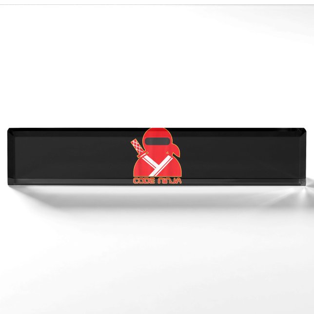 Code Ninja Computer Coding Engineer Funny Lovers Nameplate (Front)