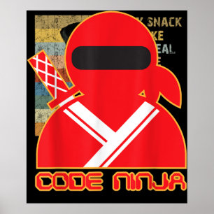 Code Ninja Computer Coding Engineer Funny Lovers Poster