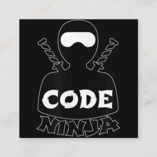 Code Ninja Computer Coding Engineer Funny Lovers Square Business Card