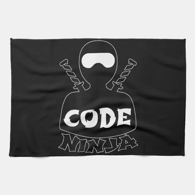 Code Ninja Computer Coding Engineer Funny Lovers Tea Towel (Horizontal)