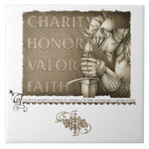 Code of Chivalry Ceramic Tile