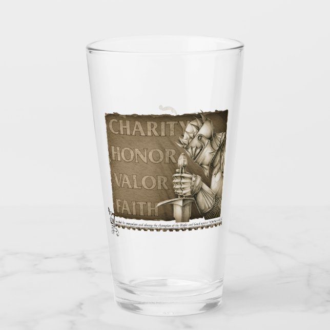 Code of Chivalry Glass (Front)