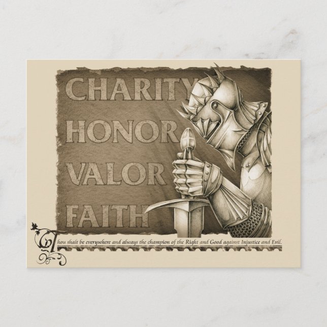 Code of Chivalry Postcard (Front)