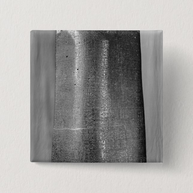 Code of Hammurabi, detail of column 15 Cm Square Badge (Front)