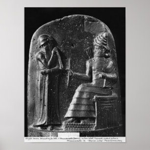 Code of Hammurabi, top of the stele Poster