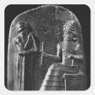 Code of Hammurabi, top of the stele Square Sticker