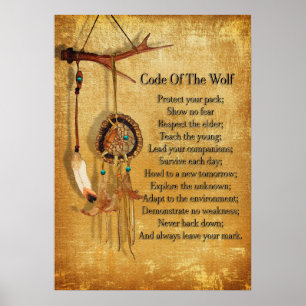 Code of the Wolf dreamcatcher poster
